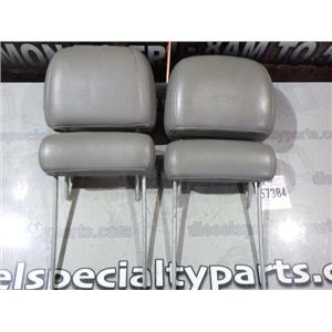 2004 2005 GMC 2500 3500 SLT CREWCAB LEATHER HEAD RESTS (LIGHT GREY) SET OF FOUR