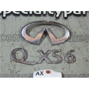 2004 2005 INFINITY QX56 5.6L V8 AUTO 4X4 OEM EMBLEMS SET OF (5) CHROME