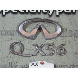 2004 2005 INFINITY QX56 5.6L V8 AUTO 4X4 OEM EMBLEMS SET OF (5) CHROME