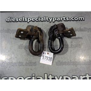 2008 2009 FORD F350 F250 XLT LARIAT OEM FRONT FRAME MOUNT TOW HOOKS (PAIR) SET