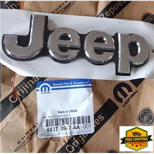 68370907AA Chrome Liftgate Hatch JEEP Nameplate Emblem For 2017-2022 Compass