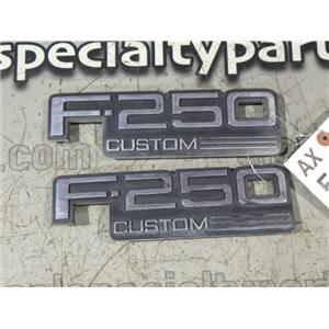 1992 1993 FORD OEM ( F250 CUSTOM ) FENDER EMBLEMS (PAIR) SET