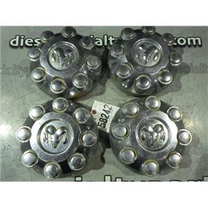 2004 2005 DODGE 3500 SLT CREWCAB QUAD OEM HUB CAPS WHEELS 8-BOLT CHROME PLASTIC