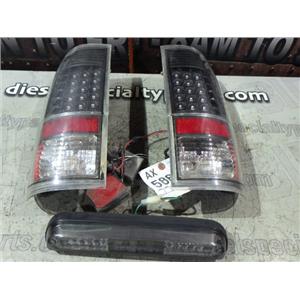 2001 2002 FORD F350 F250 LARIAT AFTERMARKET LED TAIL LIGHTS / 3RD BRAKE LIGHT