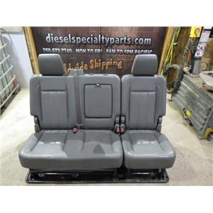 DODGE RAM 2500 3500 LARAMIE MEGACAB OEM REAR LEATHER SEAT (GRAY) 2ND ROW BENCH