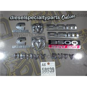 2007 2008 DODGE RAM 3500 HEAVY DUTY 6.7 DIESEL AUTO 4X4 EMBLEMS (SET) OEM