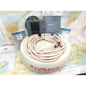 Boaters' Resale Shop of TX 2501 0275.01 RAYTHEON 4KW RADOME, DISPLAY & CABLE KIT