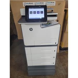 HP PAGEWIDE ENTERPRISE COLOR MFP 586DN PRINTER EXPERTLY SERVICED W/INKS LOW PC