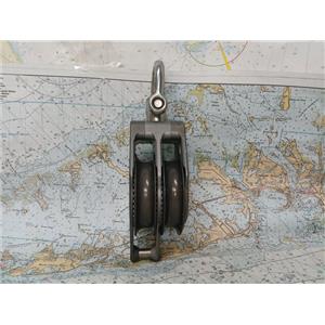 Boaters' Resale Shop of TX 2503 2147.05 LEWMAR 80mm RACING DOUBLE BLOCK w BECKET