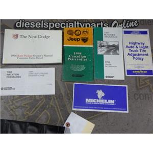 1998 DODGE 3500 2500 SLT 5.9 DIESEL NV4500 4X4 OEM OWNERS MANUAL W/ CASE