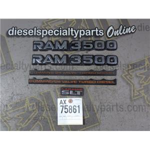 1999 2000 2001 2002 DODGE RAM 3500 CUMMINS DIESEL SLT / LARAMIE OE EMBLEMS (SET)