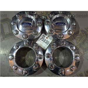 2005 2006 2007 FORD F350 F250 XLT 4X4 OEM WHEEL RIM HUB CAPS (4) SET CHROME