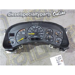 2001 2002 CHEVROLET SLT 2500 3500 6.6 LB7 DIESEL AUTO 4X4 GAUGE CLUSTER 15065281