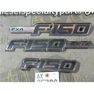 2009 2010 FORD F150 LARIAT FX4 5.4 AUTO 4X4 OEM EMBLEMS (3) SET