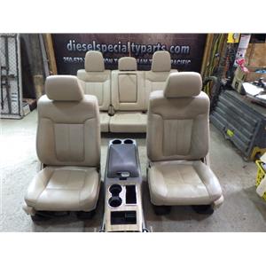 2011 2012 FORD F150 LARIAT CREW CAB (TAN) LEATHER SEATS W/ CONSOLE - FULL POWER