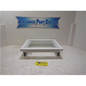 KitchenAid Refrigerator 2301566 Deli Cover Glass Shelf w/Glides Used