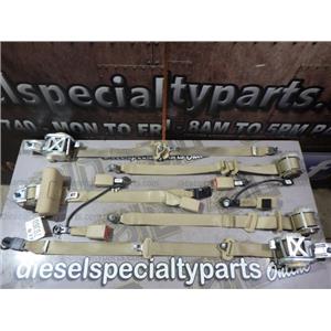 2011 2012 FORD F150 LARIAT 3.5 ECO BOOST CREWCAB (5) PASSENGER SEAT BELTS TAN