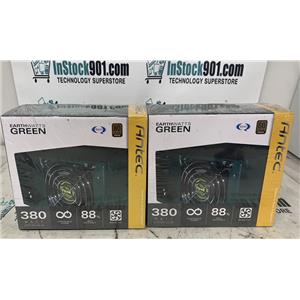 Lot 2 Antec EarthWatts Green EA-380D 80 Plus Bronze Power Supply