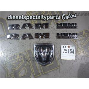 2010 2011 DODGE 1500 LARAMIE 5.7 HEMI AUTO 4X4  EMBLEMS ( SET OF 9 ) OEM