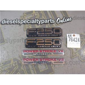 2003 2004 FORD F350 F250 XLT 6.0 DIESEL AUTO 4X4 EMBLEMS F250 XLT , POWERSTROKE