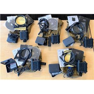 Lot of 5 Invisio X50 Kit with digital in-ear X5 headset puches manuals - AS IS !