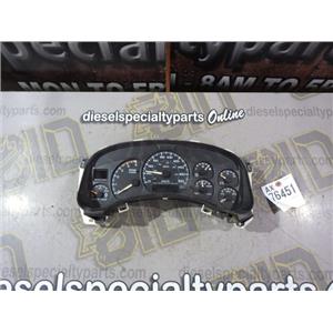 2001 2002 CHEVROLET 2500 3500 6.6 DIESEL AUTO 4X4 GAUGE CLUSTER 15065281 (KMH)