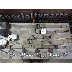 1999 2000 FORD F350 LARIAT 7.3 DIESEL AUTO 4X4 CREWCAB SEAT BELTS (TAN) SET