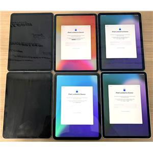 Lot 6 Mixed Apple iPad PRO iPad AIR iPad 5th Gen  No Power LOCKED FOR PARTS READ