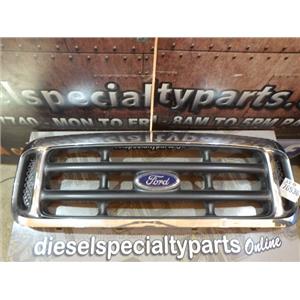 2001 2002 FORD F350 XLT 7.3 DIESEL AUTO 4X4 CREWCAB CHROME GRILLE OEM