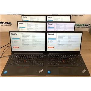 Lot 6 Lenovo ThinkPad E14 Gen 2 i5-11th 2.4 GHz 8gb RAM 256gb SSD 14" FHD NO OS