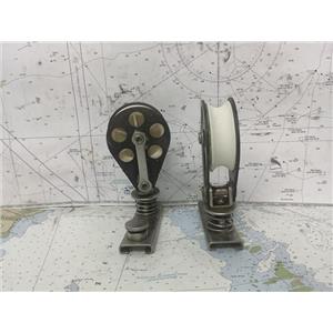 Boaters' Resale Shop of TX 2506 0701.91 PAIR OF SCHAEFER 1" TRACK CARS w BLOCKS