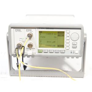 Agilent 8163A Lightwave Multimeter w 81635A Power Sensor & 81654A Laser Source