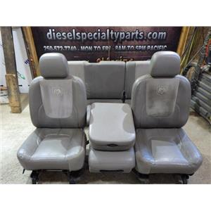 2003 - 2007 DODGE RAM 2500 3500 LARAMIE QUAD CAB LEATHER SEATS W/ CONSOLE TAUPE