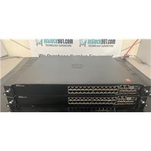 Lot 2 Dell Powerconnect N3024 24+6 Port Rackmount Ethernet Switch RESET + RCKEAR