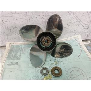 Boaters' Resale Shop of TX 2508 0201.06 TURBO 4 BLADE SS 14.25RH21 PROP w NUT &