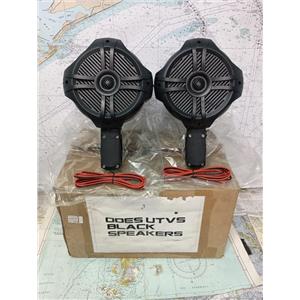 Boaters' Resale Shop of TX 2508 0201.01 TWO BLACK WAKE BOARD TOWER 6" SPEAKERS