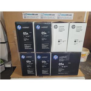 Lot of Eight New Genuine HP 05A Toner Cartridges (One Duo-Box) New Sealed CE505A