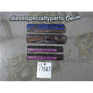 2005 2006 FORD F350 F250 XLT 6.0 DIESEL AUTO 4X4 " F350 XLT "-EMBLEMS SET 4 OEM