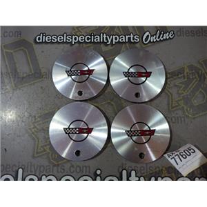 1989 1990 CHEVROLET CORVETTE 5.7 AUTO CONVERTIBLE OEM HUBCAPS (SET) 4 CHROME