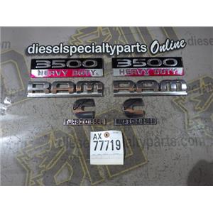 2008 2009 DODGE 3500 6.7 DIESEL AUTO 4X4 QUADCAB EMBLEMS BADGES SET EMBLEM