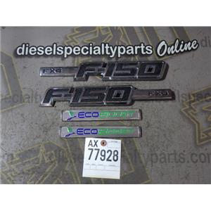 2013 2014 FORD F150 LARIAT 3.5 ECO BOOST AUTO 4X4 EMBLEMS ( SET OF 4 ) OEM