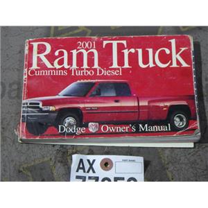 2001 DODGE 3500 2500 EXTENDED CAB SLT 5.9 DIESEL NV5600 4X4 OWNERS MANUAL