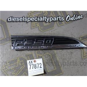 2011 - 2016 FORD F350 XLT 6.7 DIESEL 4X4 PASSENGER SIDE RIGHT OEM FENDER EMBLEM