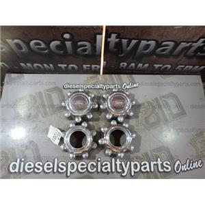 2002 2003 FORD F350 LARIAT CREWCAB 7.3 DIESEL AUTO 4X4 HUB CAPS ( 4 ) CHROME OEM
