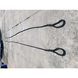 Boaters' Resale Shop of TX 2510 0406.01 PAIR OF 24' of 1.25" SPLICED DOCK LINES