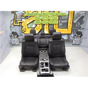 2014 2015 FORD F150 LARIAT CREWCAB BLACK LEATHER SEATS / CONSOLE HEATED MEMORY