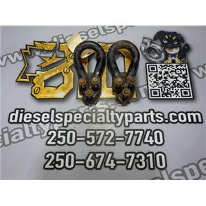 2002 2003 FORD F350 LARIAT CREWCAB TOW HOOK SET ( 2 )  - BLACK OEM