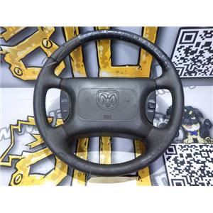 1998.5 1999 DODGE 2500 3500 SLT 5.9 DIESEL OEM LEATHER WRAPPED STEER WHEEL HORN