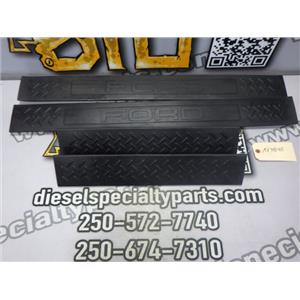 2013 2014 FORD F150 XLT 3.5 ECO BOOST AUTO CREWCAB DOOR SILL KICK PLATES BLACK