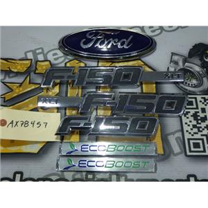 2013 2014 FORD F150 XLT 3.5 ECO BOOST AUTO 4X4 OEM EXTERIOR EMBLEM SET